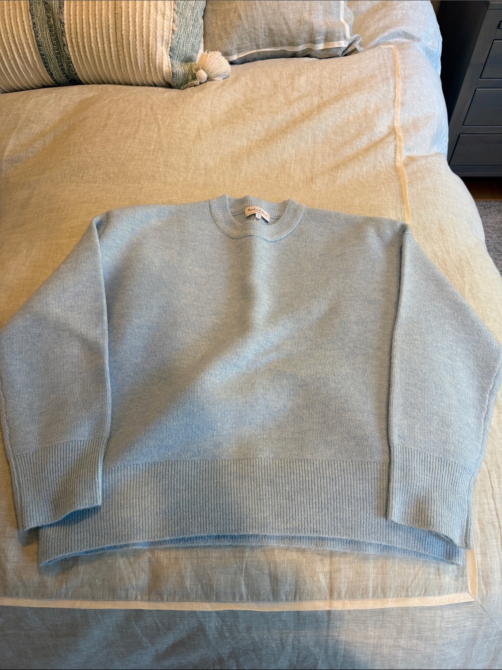 Michael Stars Baby Blue Chunky Knit Crewneck Sweater Medium NWOT